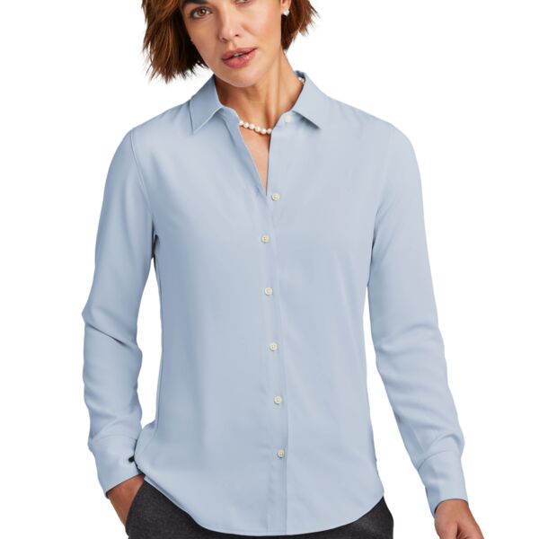 Brooks Brothers Women's Full Button Satin Blouse Thumbnail
