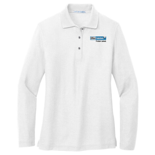 Ladies Long Sleeve Silk Touch™ Polo Thumbnail